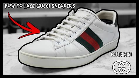 how to lace gucci sneakers|Gucci shoe laces for sale.